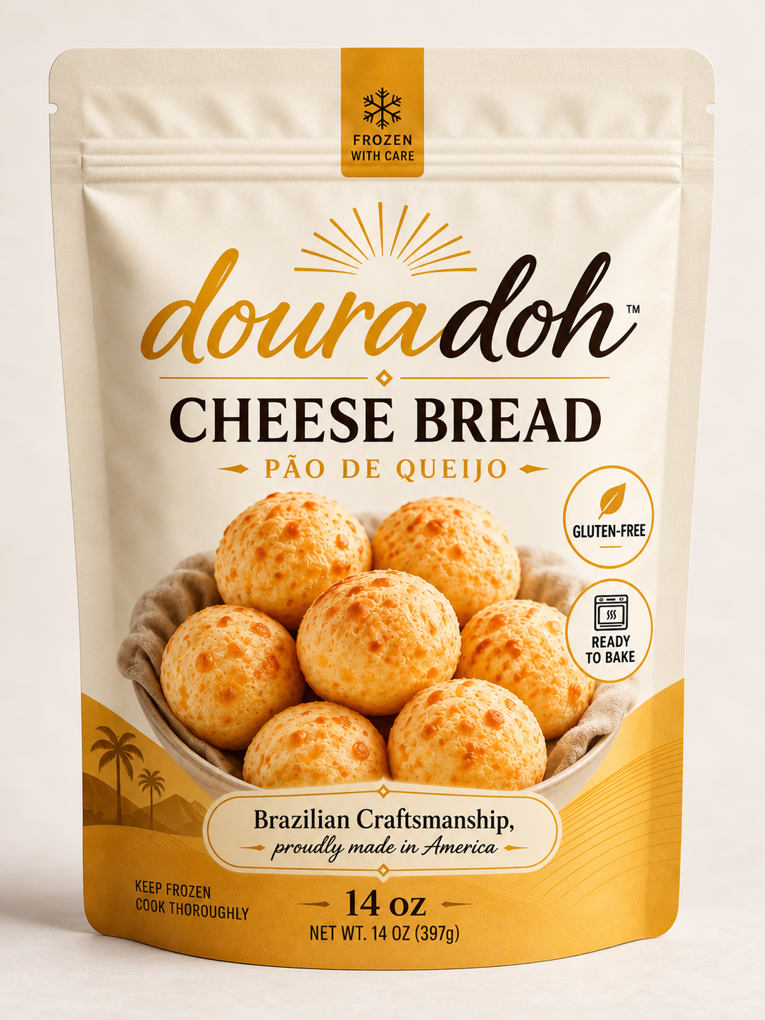 Douradoh Cheese Bread Pão de Queijo 14 oz retail pouch